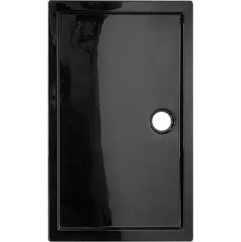 Sprchová vanička BPS-koupelny Obdélníková akrylátová sprchová vanička HYD-OSV-ST04D 130x90 černá