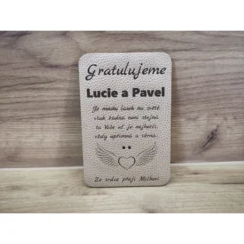 Dekona Luxusní svatební přání Eva bez dírek