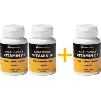 Královský Vitamin D3 2000 IU 60 rostlinných kapslí