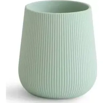 dětská jídelní sada MUSHIE silikonový startovací kelímek Cambridge Blue