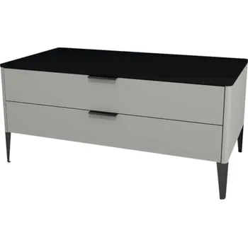 Koupelnový nábytek Koupelnová skříňka nízká Devo Lotos ocelově šedá/černá 100 x 46 x 53 cm LF-SZS2SN100x46-F105