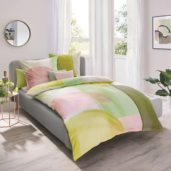 Povlečení Kaeppel | Povlečení Mako satén Makro limone, 140x220, 70x90