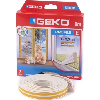 Těsnění do okna a dveří Těsnění profil E, 9x4mm/6m bílé GEKO
