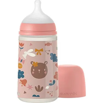 Kojenecká láhev Suavinex Kojenecká láhev 270 ml M Forest Růžová