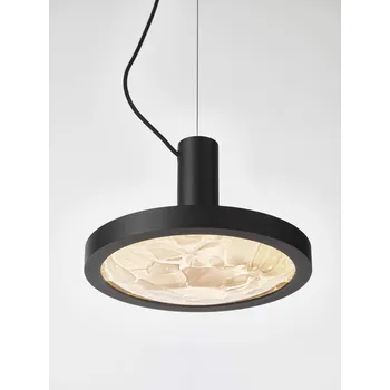 Brokis Luxusní závěsné svítidlo Convex small, PC1351 Barva skla: triplex opál BROKISGLASS (CGC2676), LED zdroj: DIM, 24V, LED, 43W, 2700K, 4630lm, RA90+, Povrchová úprava skla: matný povrch (lícová strana) (CGSU2737)