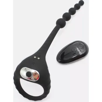 Vibrační kroužek s análními kuličkami DK Toys Combo O