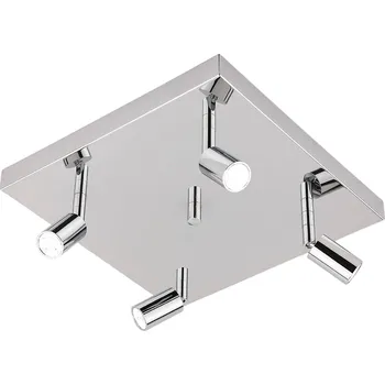 Busch Čtvercové stropní svítidlo LED Karen 4-light chrom 4 LED - 6,5 W - Doprava zdarma