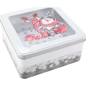 Dóza na potraviny Dóza na vánoční cukroví 18x18x8,6cm Santa