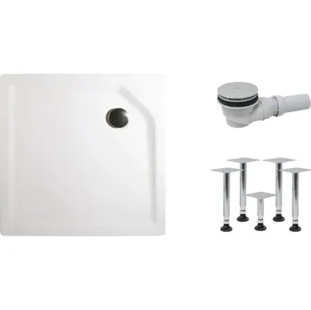 Sprchová vanička Kompletní sada sprchové vaničky schulte Extra-flach 80 x 80 x 3,5 cm alpská bílá Hladké D20080 04