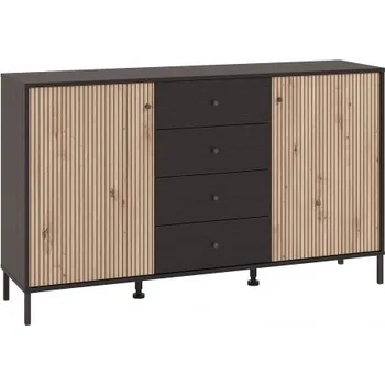 Komoda Kombinovaná komoda Semira - dub artisan/dub černý