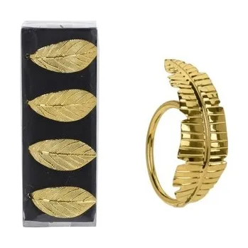 Vánoce Sada prstenů na ubrousky 4 ks, varianta D zlatá