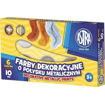 Vodová barva ASTRA Dekorační barvy s kovovým odleskem 6x10ml, 83411900