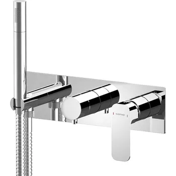 Vodovodní baterie SAPHO SPY podomítková sprchová/vanová baterie s ruční sprchou, 3 výstupy, chrom