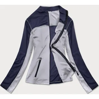 Tmavě modro-šedá dámská mikina z pružného materiálu (HD149-03) odstíny šedé L (40)