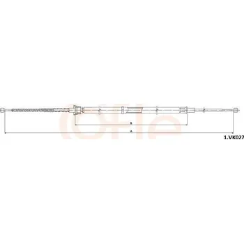 Brzdový systém Tažné lanko, parkovací brzda COFLE 92.1.VK027