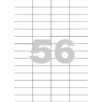 Samolepící etiketa Univerzální samolepicí etikety Spoko 52,5 x 21,2, 56 etiket na A4, 5600 etiket v balení, ostré rohy