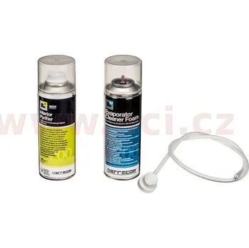 pěnový čistič výparníku + čistič klimatizace a interiéru vozidla (sprej 200 ml+200 ml) zelené jablko