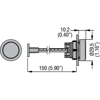 RC model auta LOVATO Electric LPCR1196 Plastová mechanická nástavná hlavice "RESET" modrá lícující