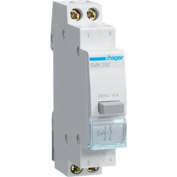vypínač Hager SVN352 Stiskací spínač 1S+1R, 16A, 230V