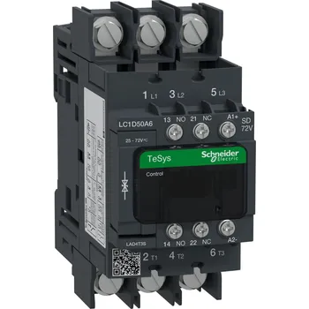 Stykač Schneider Electric LC1D50A6SD 3P stykač se svorkami pro oka AC3 440V 50A cívka 72V DC
