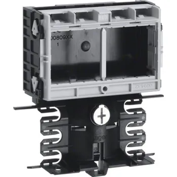 Elektroinstalační krabice Hager SL20080931 Přístrojová krabice pro dva přístroje 45x45 mm, na SL lištu výšky 80 mm