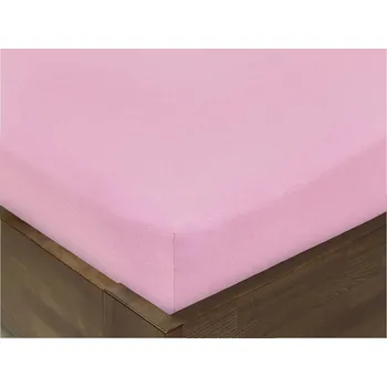 Prostěradlo Jersey prostěradlo s napínací gumou - světle růžové 160x200