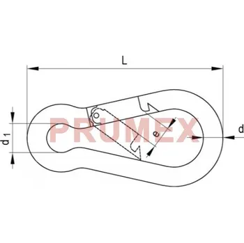 karabina Karabina hasičská DIN 5299C 70x7 pozinkovaná ocel