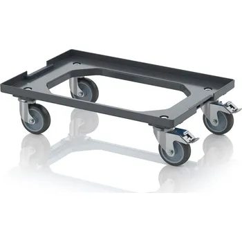 paleta Přepravní vozík Kompakt s propojovacím systémem a gumovými koly 61,6 x 41,6 x 17,2 cm - Antracitová šedá - Antracitová šedá - materiál: ABS - RO V 64 GU FE-7016