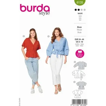 Volný čas Střih na košili a halenku Burda 6135 -