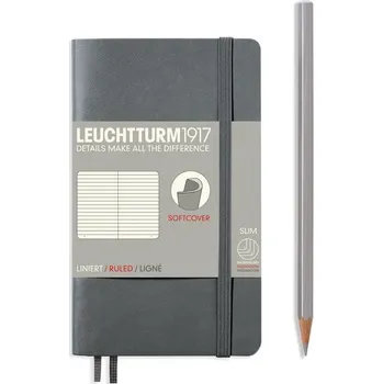 Zápisník Anthracite, Softcover, Pocket (A6), 123 p., ruled