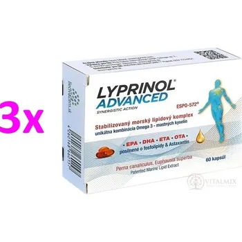 Zdraví LYPRINOL ADVANCED 3x60cps PŘI ZÁP.KLOUBŮ A DYCH.CEST - Tříměsíční kúra