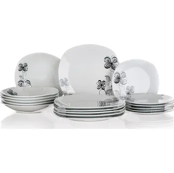 Talíř Porcelánová sada talířů FLOREA 18 ks