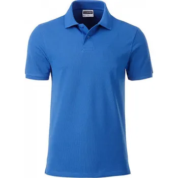 James & Nicholson Pánské bavlněné polo s knoflíkovou légou Barva: modrá sytá, Velikost: L JN8010