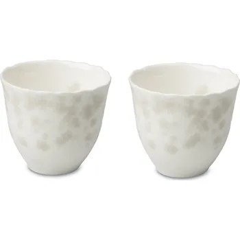 Šedý šálek s uchem 20 cl, 2 ks kolekce Slåpeblom - Wik & Walsøe