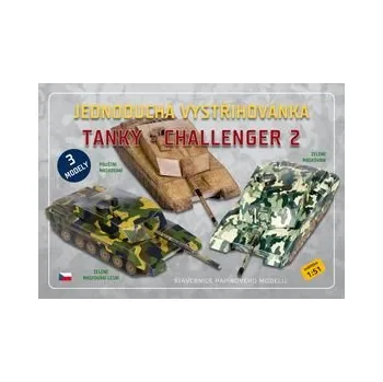 omalovánky Tanky Challenger 2 - Jednoduchá vystřihovánka