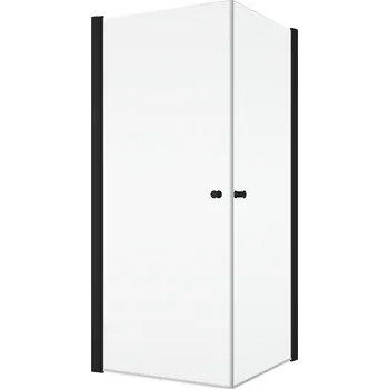 Ronal Bathrooms (Sanswiss) Jednokřídlé dveře Ronal Solino / 1 strana rohového vstupu 900 x 2000 mm, černá matná/sklo čiré