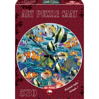 Puzzle Puzzle hodiny Svět mořských ryb 570 dílků