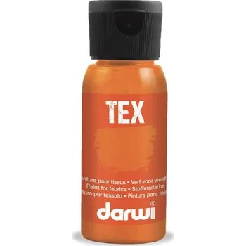 Výtvarná barva DARWI TEX barva na textil - Oranžová 50 ml