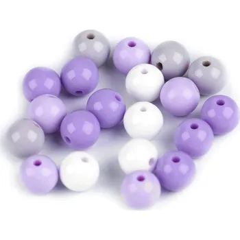 Dětské navlékací korálky Plastové korálky Color Ø10 mm barevný mix 20 ks - 2 mix