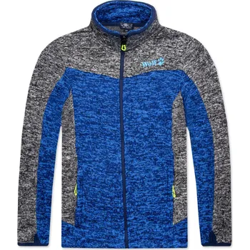 Chlapecká mikina Chlapecká outdoorová mikina - Wolf B2348, modrá Barva: Modrá, Velikost: 146