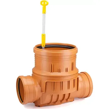 revizní šachta KARMAT Šachtové dno se zpětnou klapkou DN 315/200 300mm 160mm oranžová