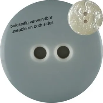 Knoflík Knoflík dámský DILL oboustranný ve středně šedé barvě - Stř. šedá, 18 mm