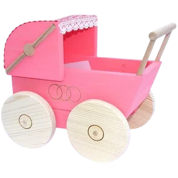 Kočárek pro panenku Česká dřevěná hračka Kočárek pro panenky barevný