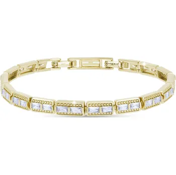 Náramek biju Pozlacený náramek 14k, cihličky se zirkony 2002672
