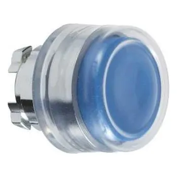 Stykač Schneider Electric ZB4BP68 Ovládací hlavice stiskací, s ochran. krytkou pro vložení štítku - modrá