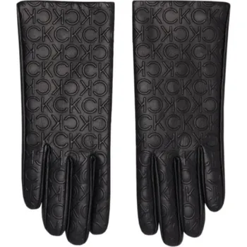 Calvin Klein Re-lock Debossed Leather Gloves W K60K609975 dámské M/L