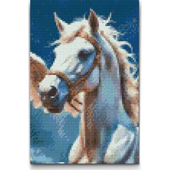 Diamantové malování Diamantové malování - Bílý pegas v oblacích Velikost: 20x30cm, Rámování: Pouze srolované plátno, Diamanty: Kulaté