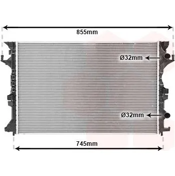 Motor automobilu Chladič, chlazení motoru VAN WEZEL 43002421