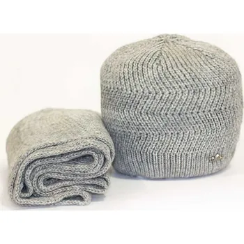 Čepice Pánský dárkový set čepice a šál Alex 16 šedá, VELIKOST UNI