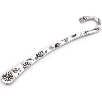 Záložka Kovová záložka do knihy 7x80mm - platina s patinou